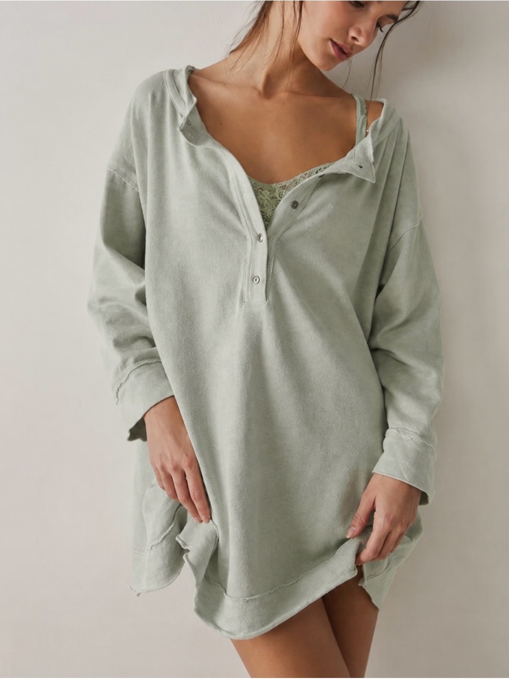 NWOT Free People Organic Cotton Oversized Pullover